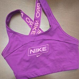 NIKE Pro Violet Purple Pink Sports Bra Sz L